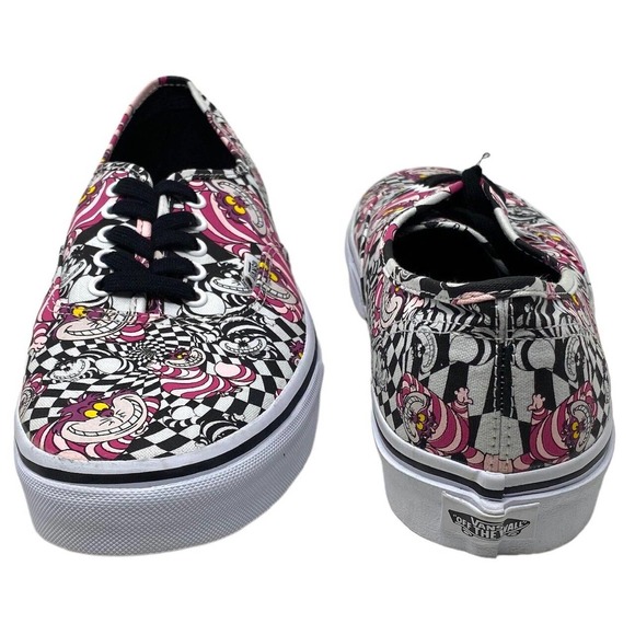 Vans Off The Wall Men X Disney Alice In Wonderlands Cheshire Cat Authentic Shoes - Picture 2 of 8